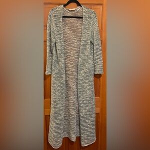 Soft Surroundings Women's Blue Long Cardigan Sweater